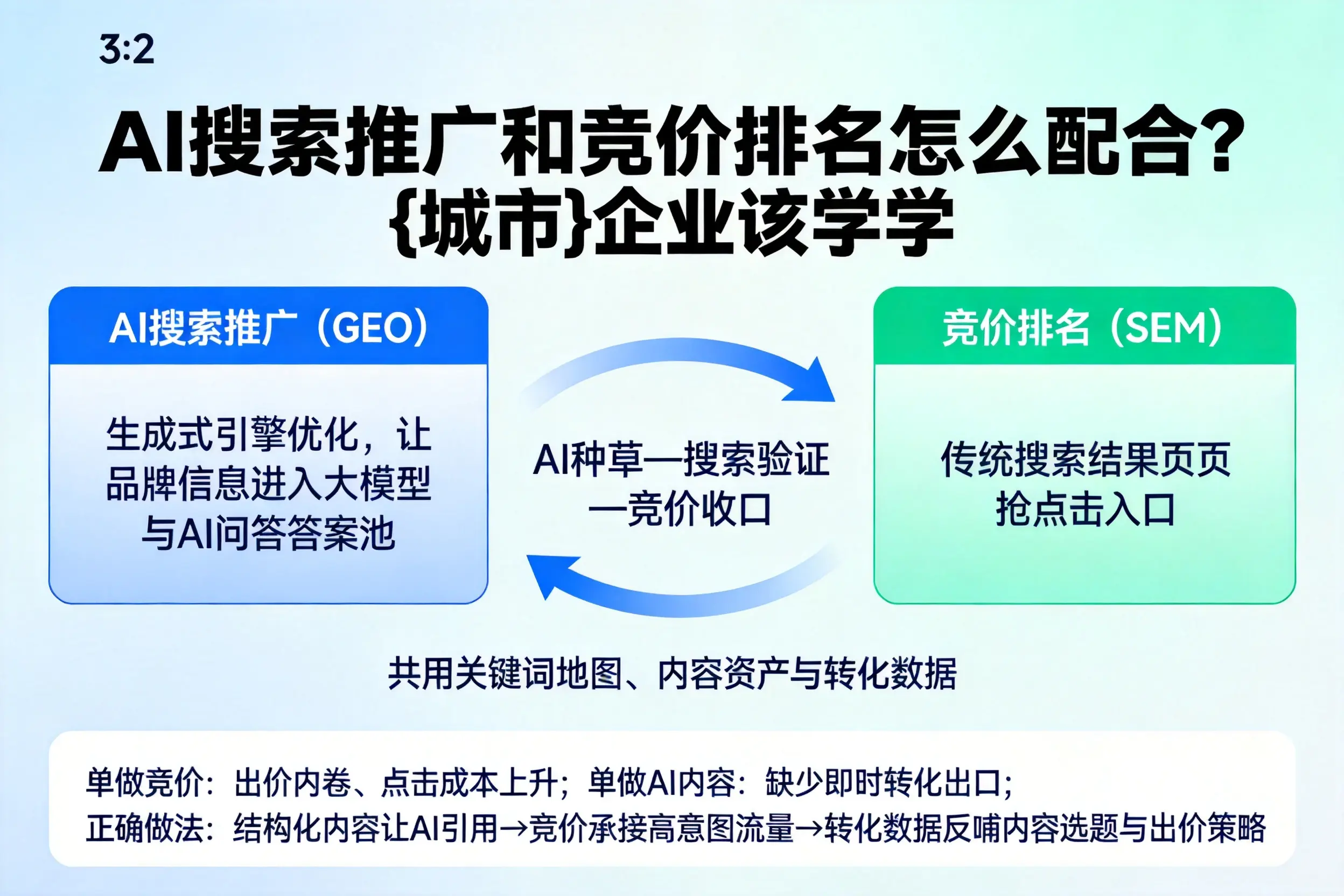 AI搜索推广和竞价排名怎么配合?泸州企业该学学
