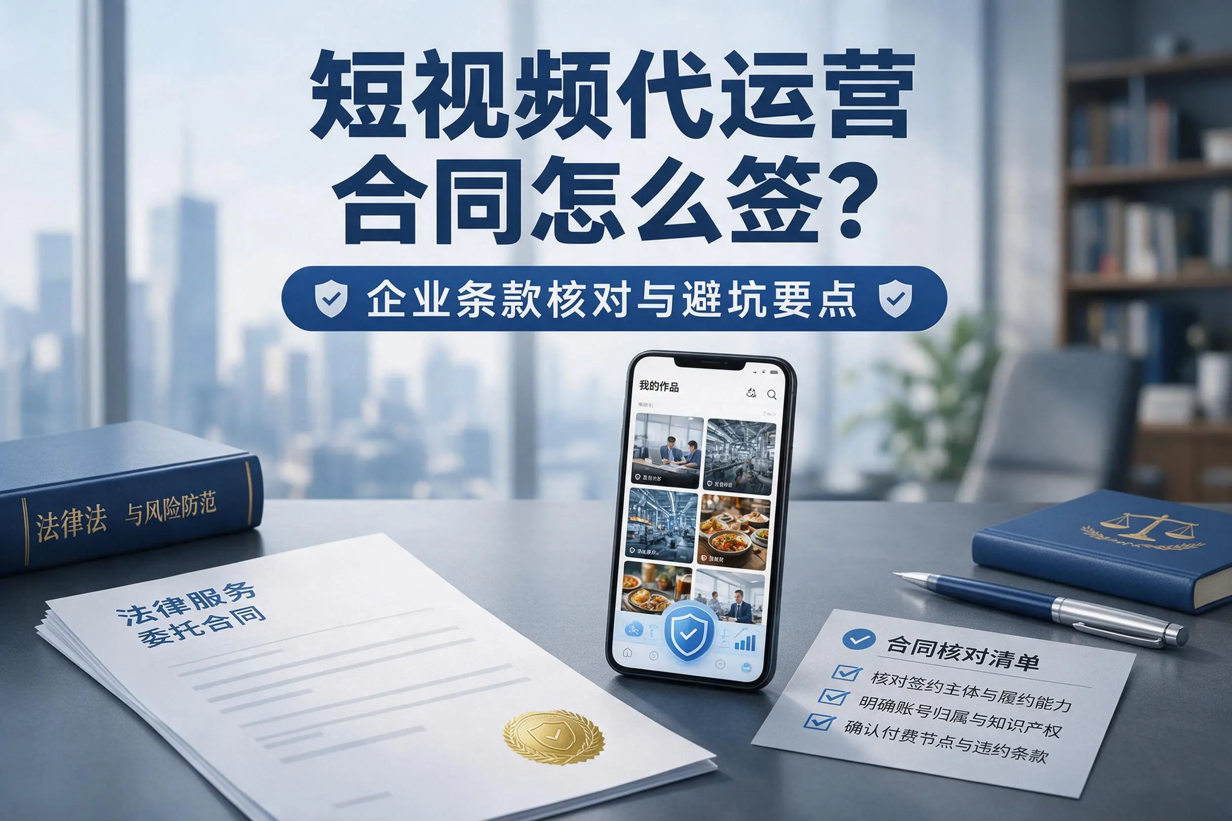 短视频代运营合同怎么签？泸州企业条款核对与避坑要点
