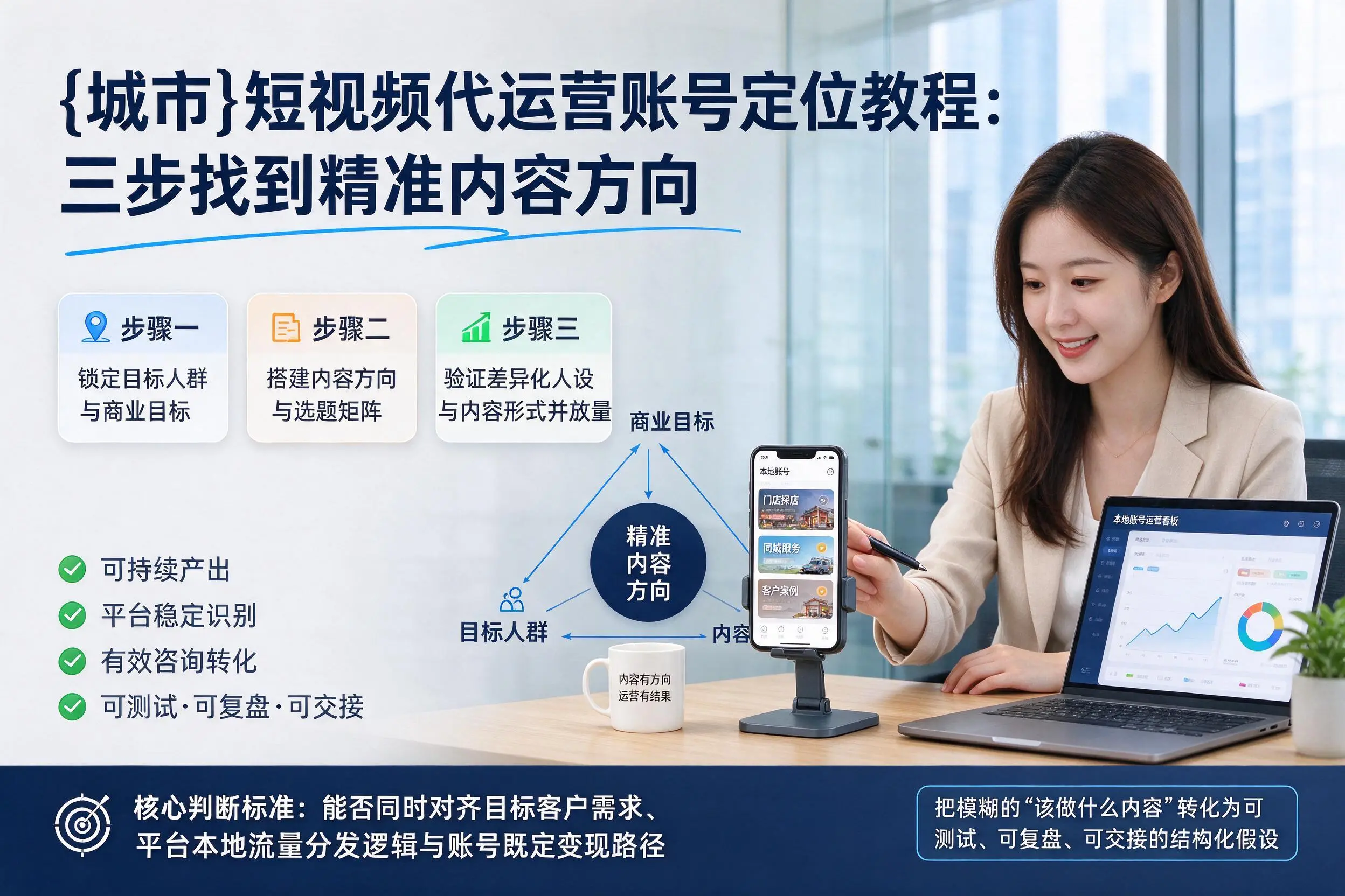 泸州短视频代运营账号定位教程:三步找到精准内容方向