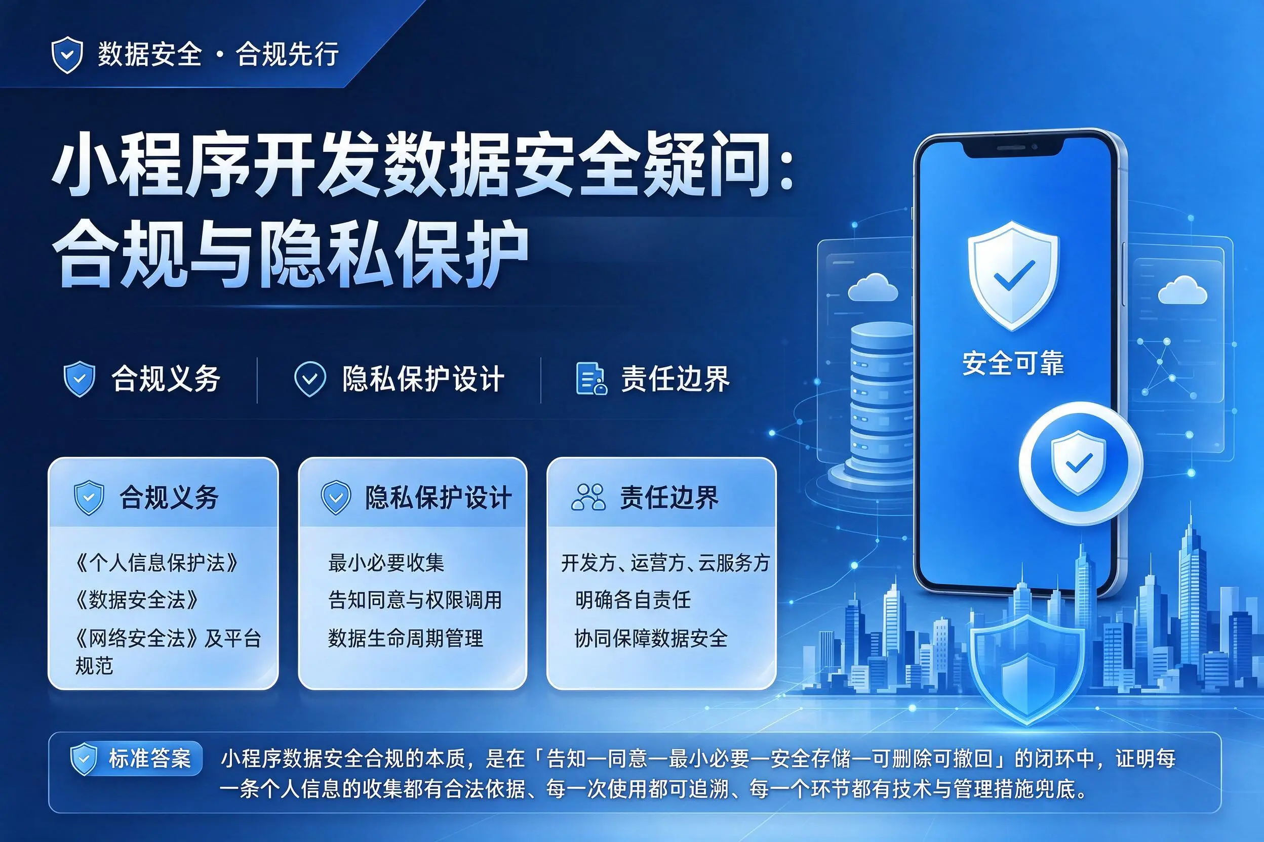 泸州小程序开发数据安全疑问:合规与隐私保护