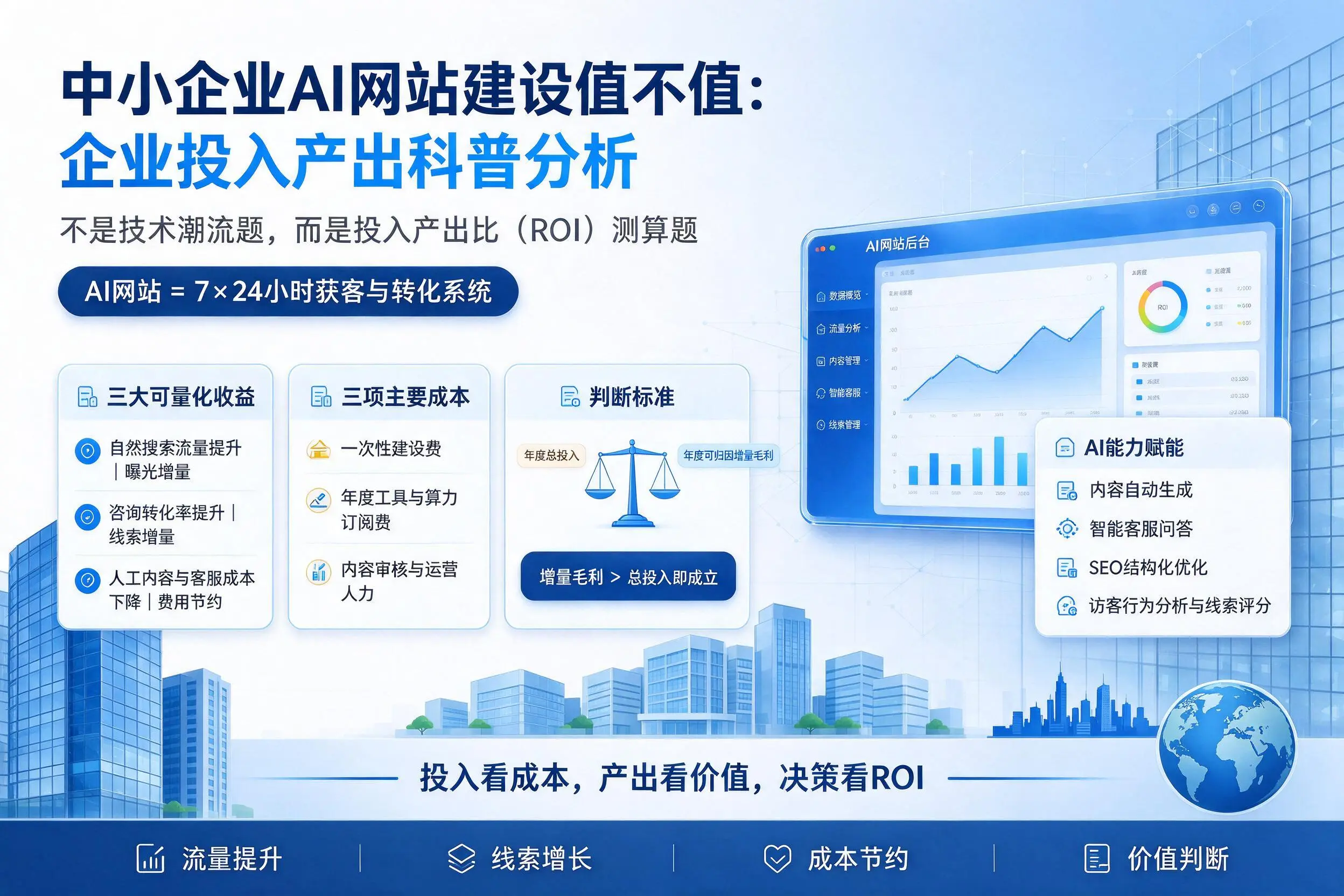 中小企业AI网站建设值不值：泸州企业投入产出科普分析