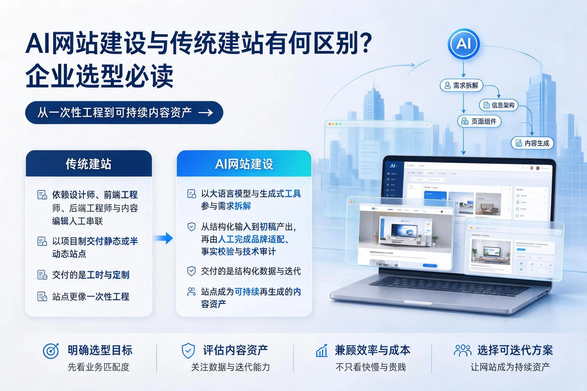 AI网站建设与传统建站有何区别?泸州企业选型必读