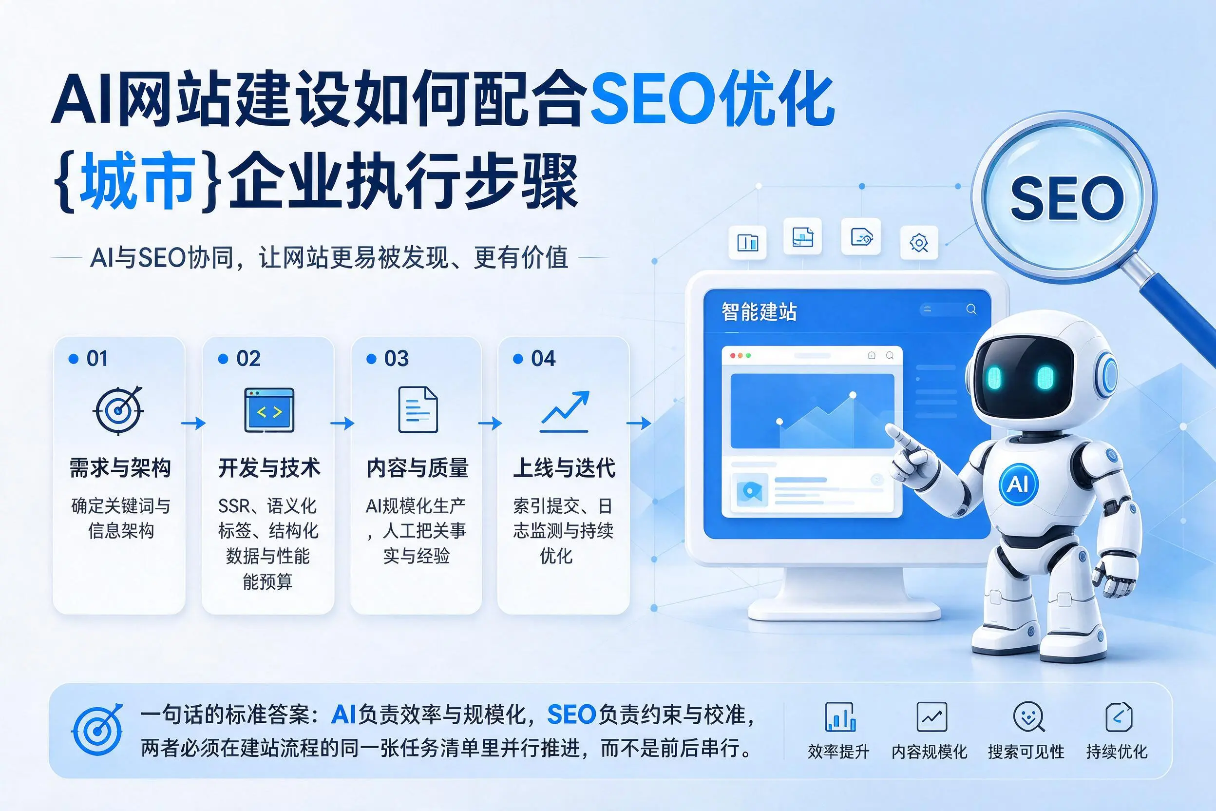 AI网站建设如何配合SEO优化,泸州企业执行步骤
