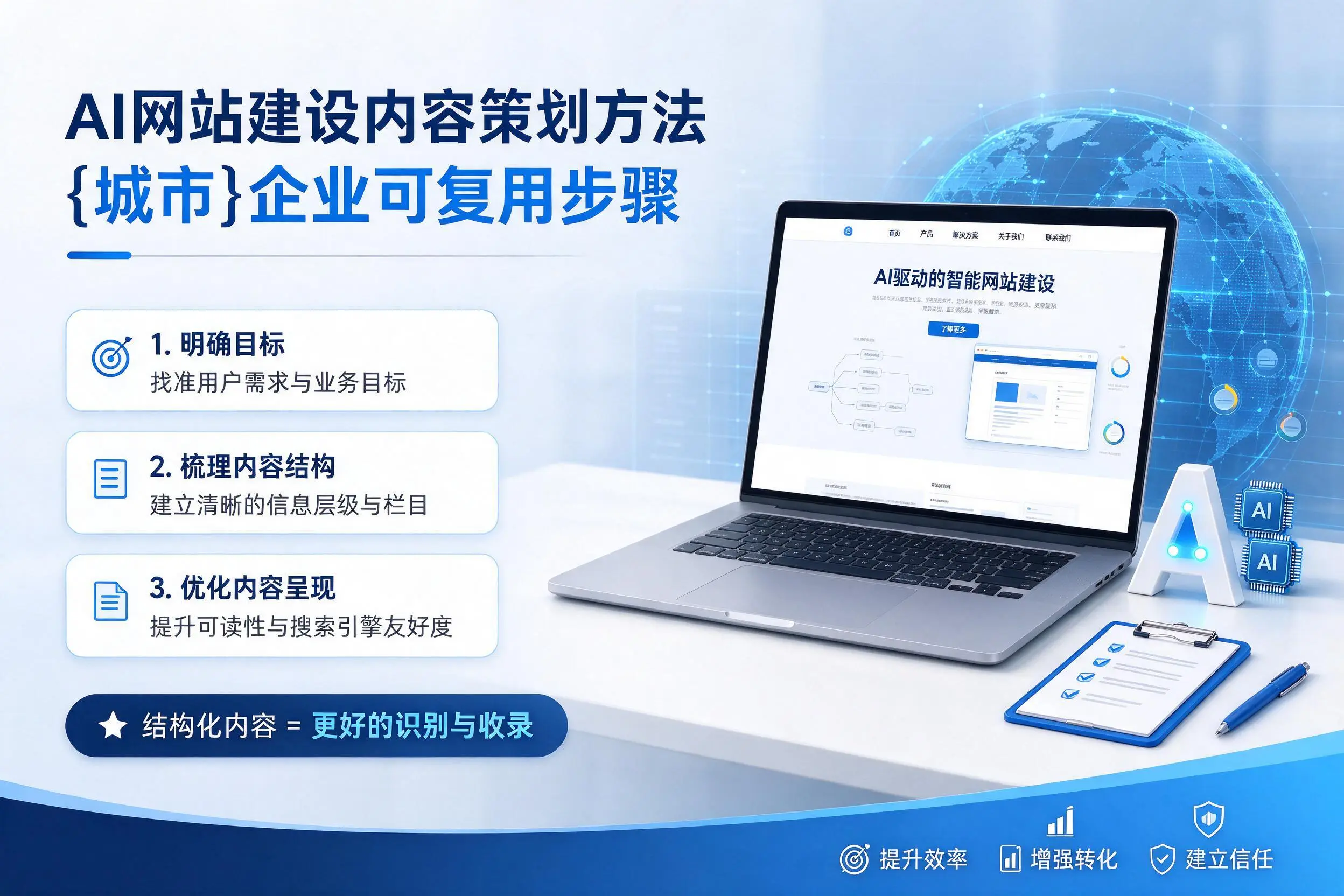 AI网站建设内容策划方法，泸州企业可复用步骤