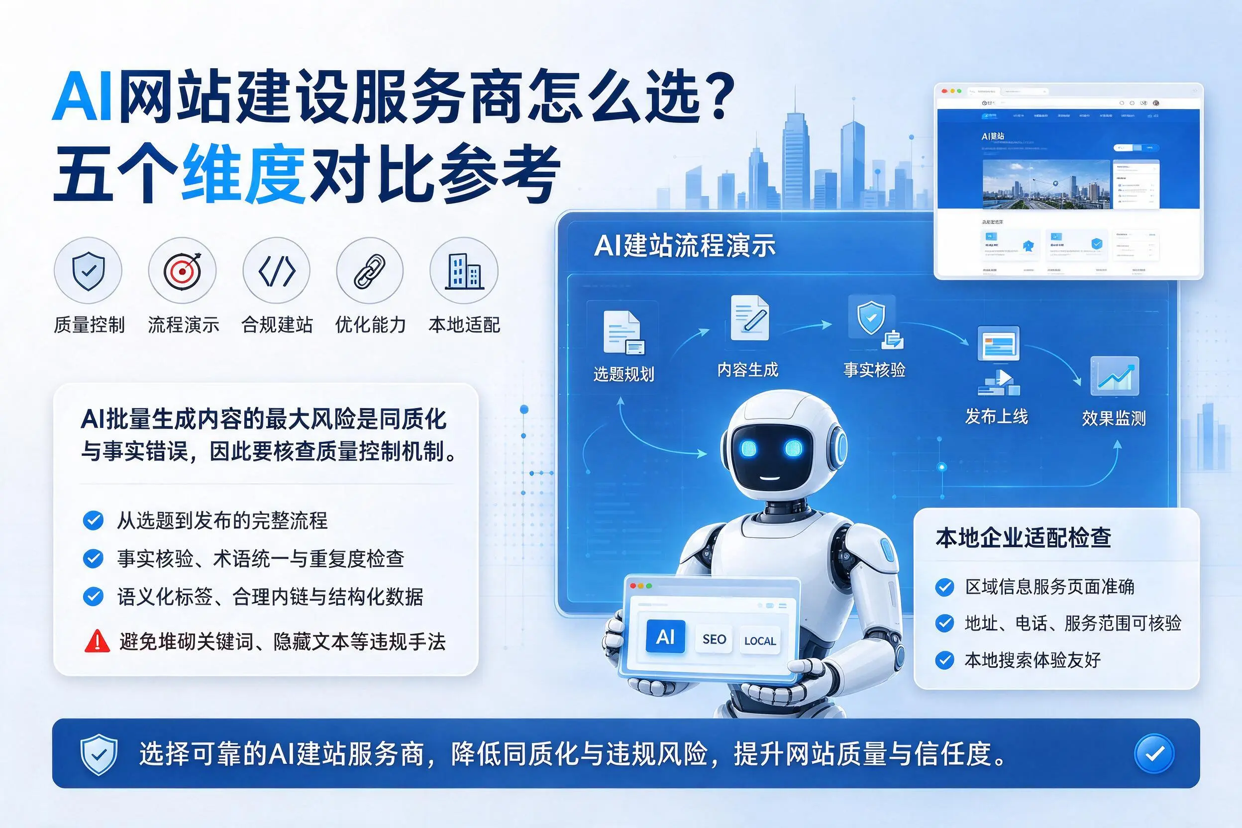 泸州AI网站建设服务商怎么选？五个维度对比参考