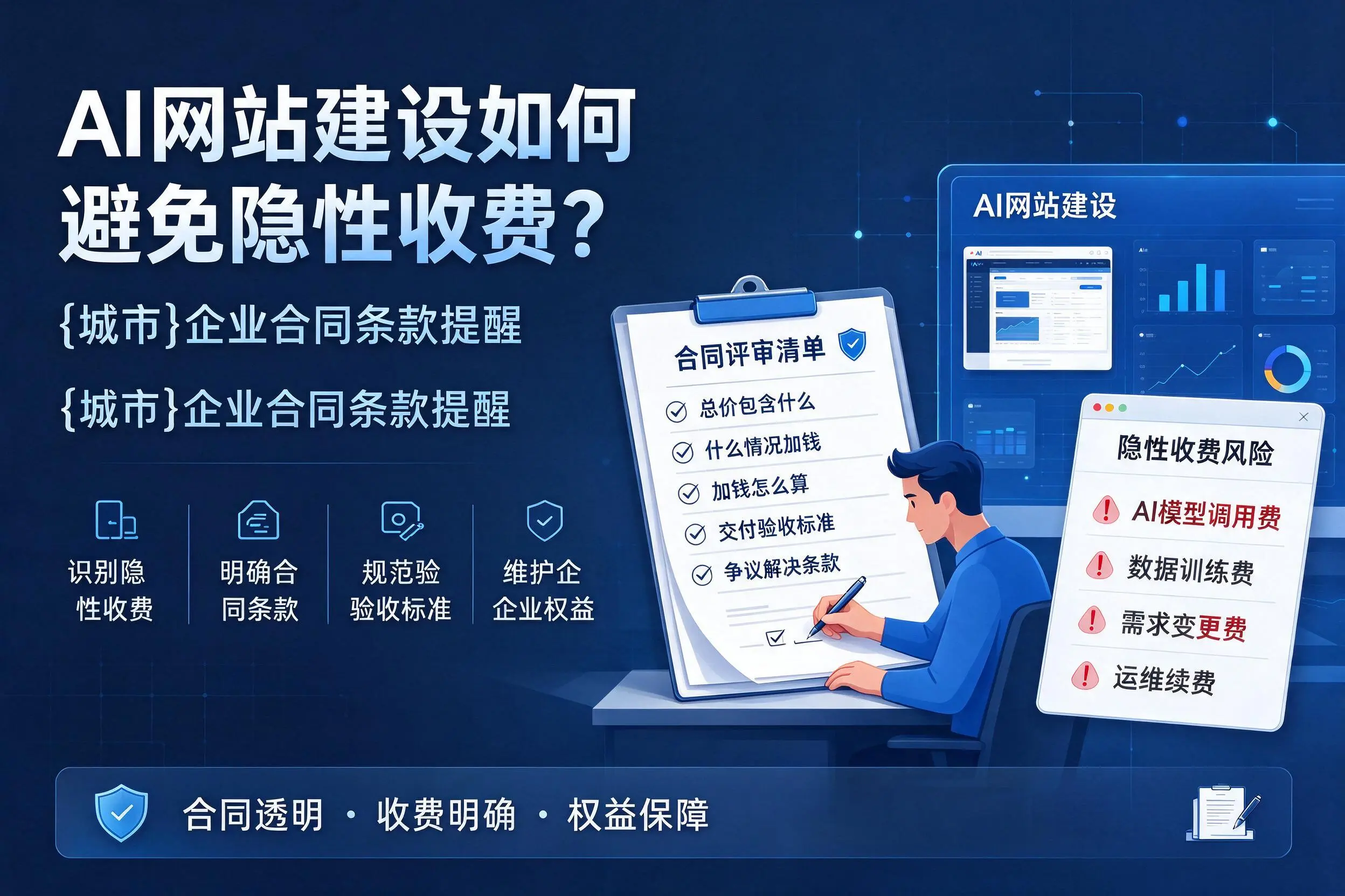 AI网站建设如何避免隐性收费？泸州企业合同条款提醒