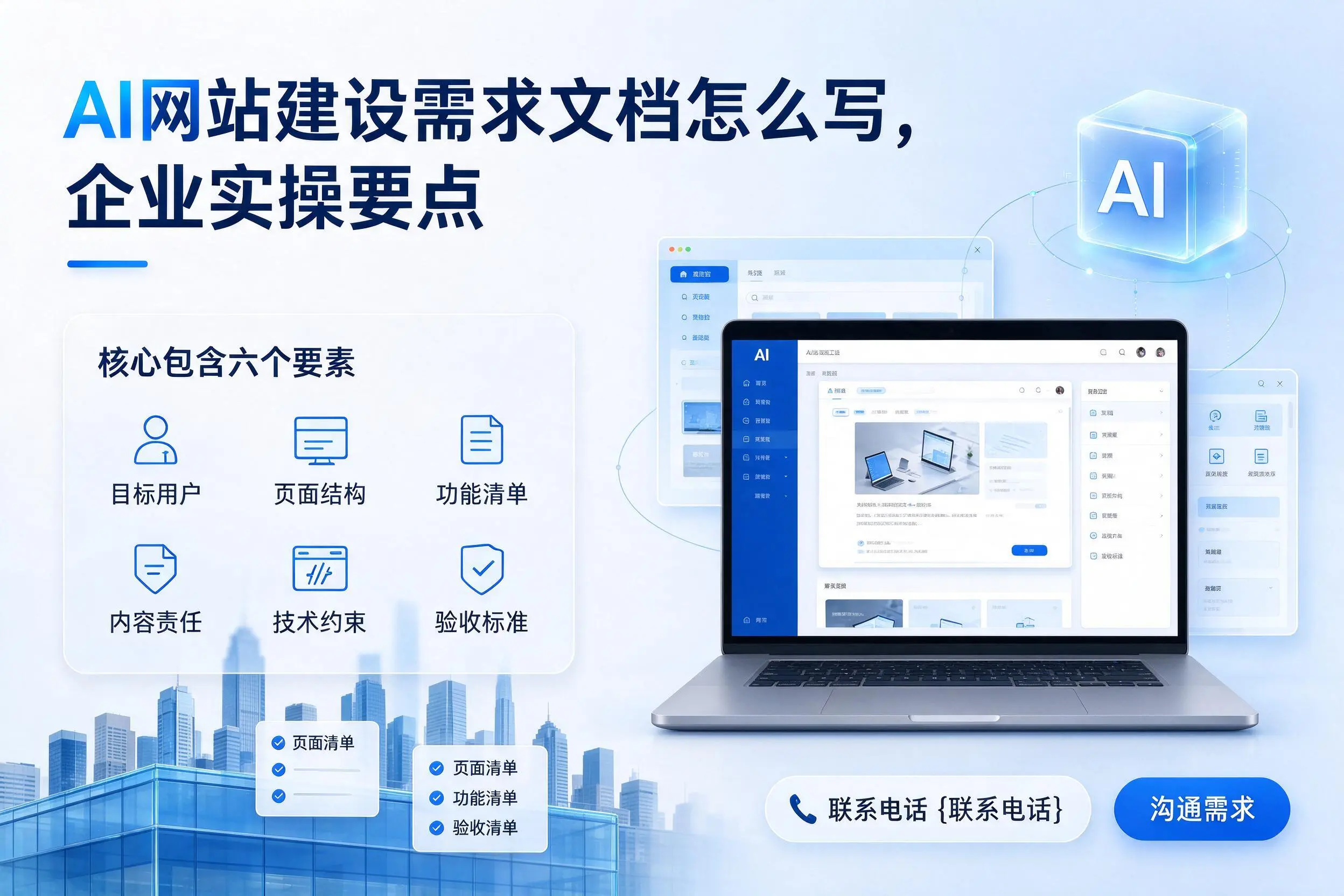 AI网站建设需求文档怎么写，泸州企业实操要点